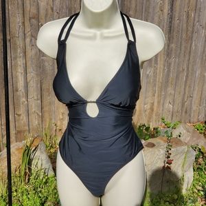 Black one piece swimsuit